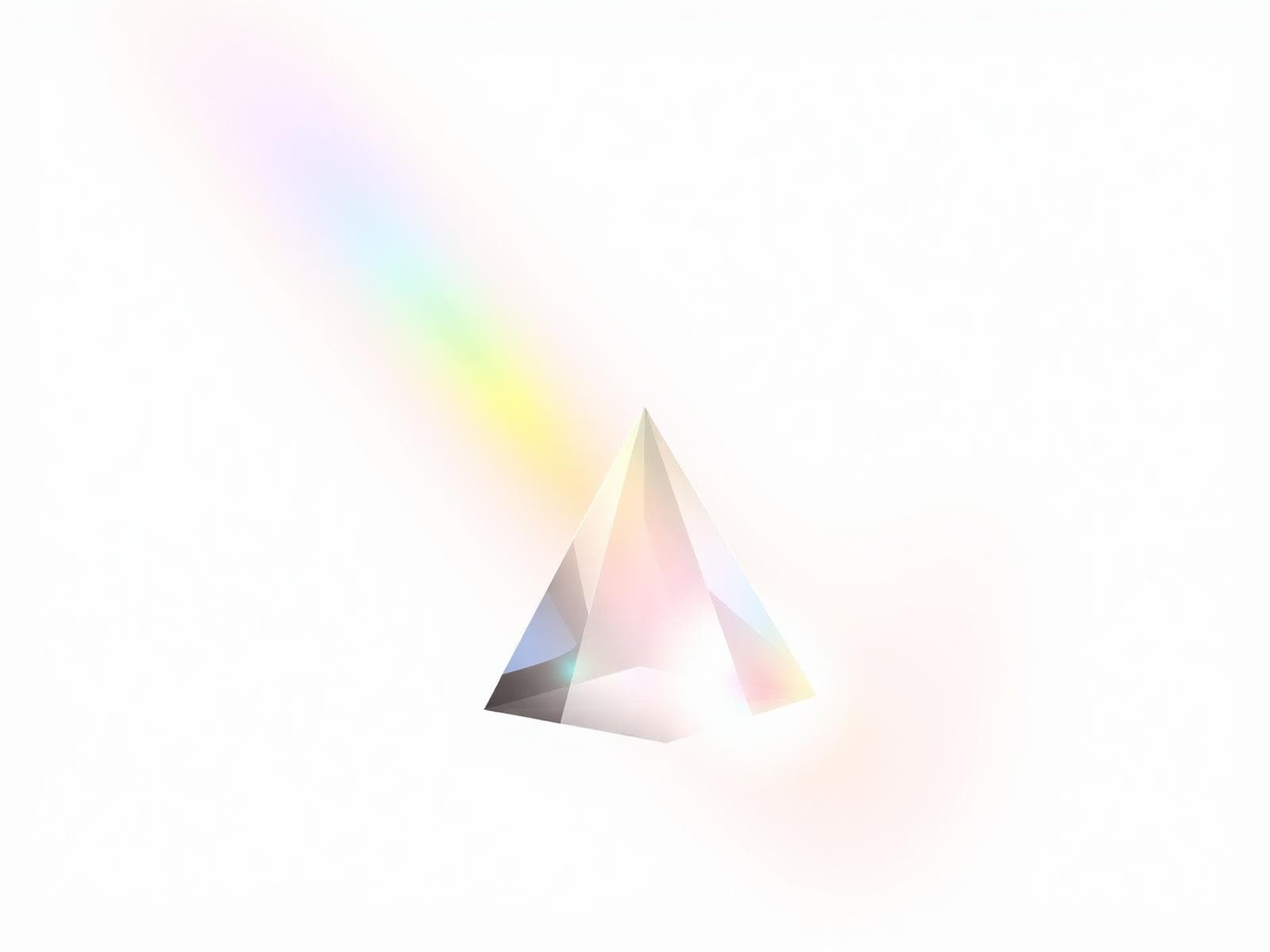 Prism refracting light into a spectrum